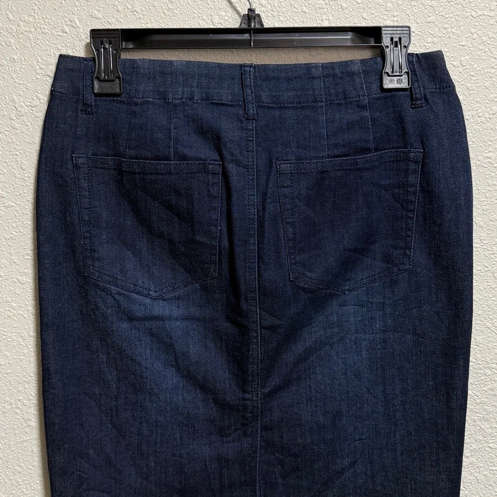 Red Tie-Dye Pencil Skirt - Classic Denim Sheath‎